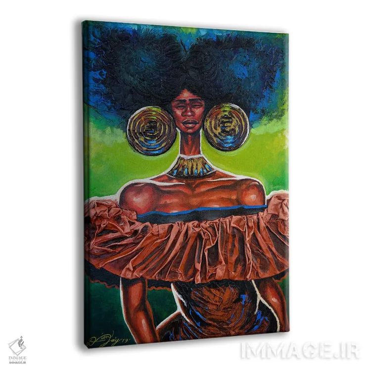 تابلو دکوراتیو نوبیا اثر دیان جی - نمای پرسپکتیو محصول