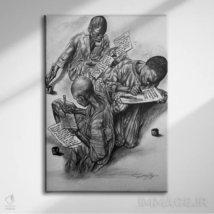 تابلو دکوراتیو یادگیری خوب اثر دیان جی - نمای روبهرو روی دیوار