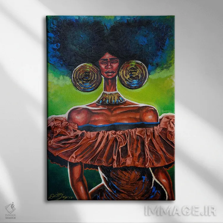 تابلو دکوراتیو نوبیا اثر دیان جی - نمای روبهرو روی دیوار