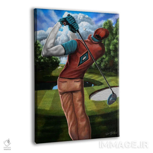 تابلو دکوراتیو نشانه گیری به سوی سبز اثر دیان جی - نمای پرسپکتیو محصول