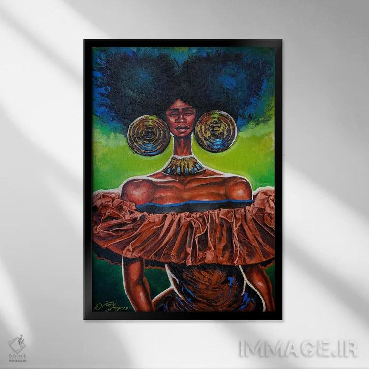 تابلو دکوراتیو نوبیا اثر دیان جی - نمای قابدار مشکی