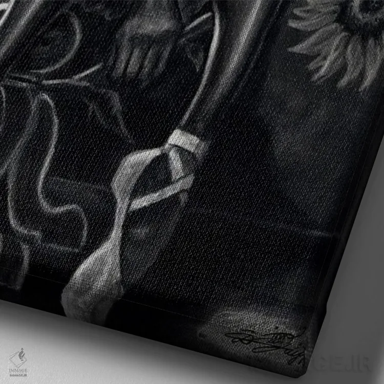 تابلو دکوراتیو خواهر بالرینا اثر دیان جی - نمای نزدیک بافت بوم