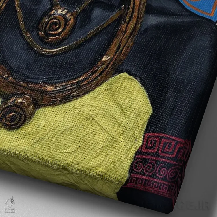 تابلو دکوراتیو حس ملکه اثر دیان جی - نمای نزدیک بافت بوم