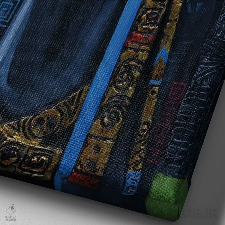 تابلو دکوراتیو زینت بخش زیبا اثر دیان جی - نمای نزدیک بافت بوم