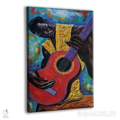 تابلو دکوراتیو ریتم های گیتار اثر دیان جی - نمای پرسپکتیو محصول