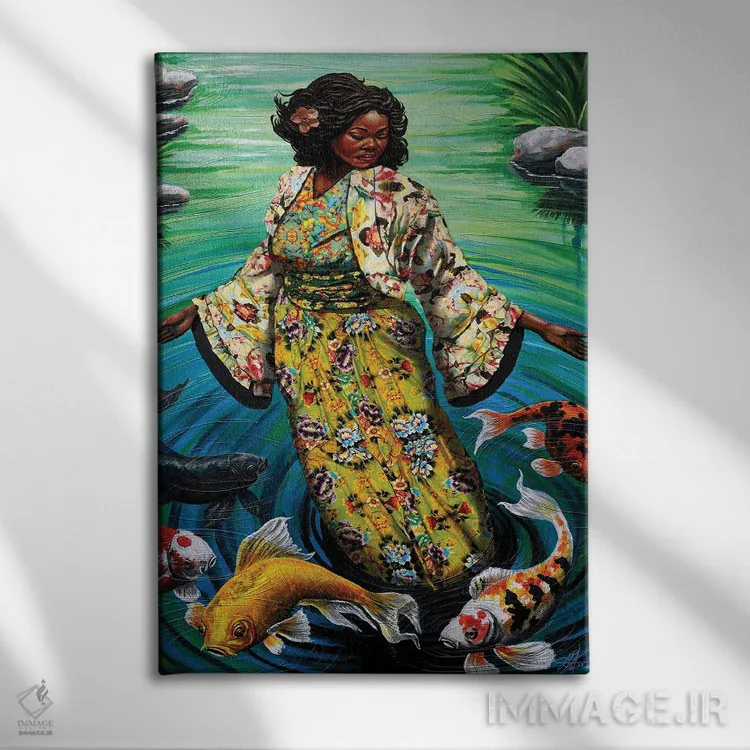 تابلو دکوراتیو کوایسیس اثر دیان جی - نمای روبهرو روی دیوار