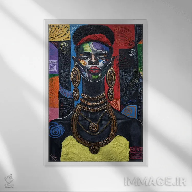 تابلو دکوراتیو حس ملکه اثر دیان جی - نمای قابدار سفید