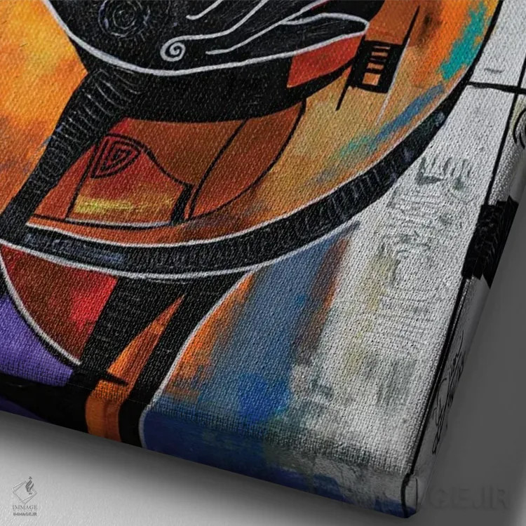 تابلو کلاسیک گیتار اثر دیان جی - نمای نزدیک بافت بوم