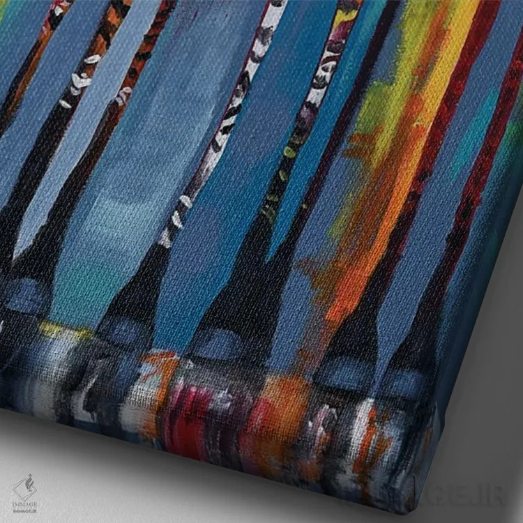 تابلو دکوراتیو استار باشکوه اثر دیان جی - نمای نزدیک بافت بوم