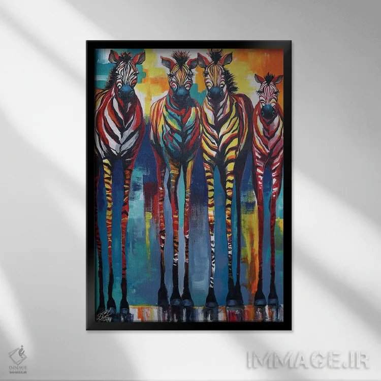 تابلو دکوراتیو استار باشکوه اثر دیان جی - نمای قابدار مشکی