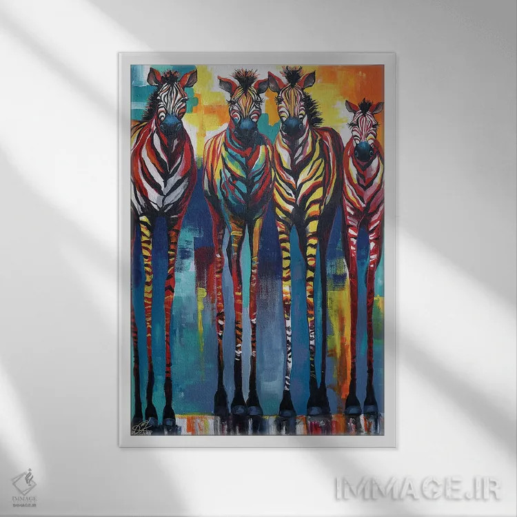 تابلو دکوراتیو استار باشکوه اثر دیان جی - نمای قابدار سفید