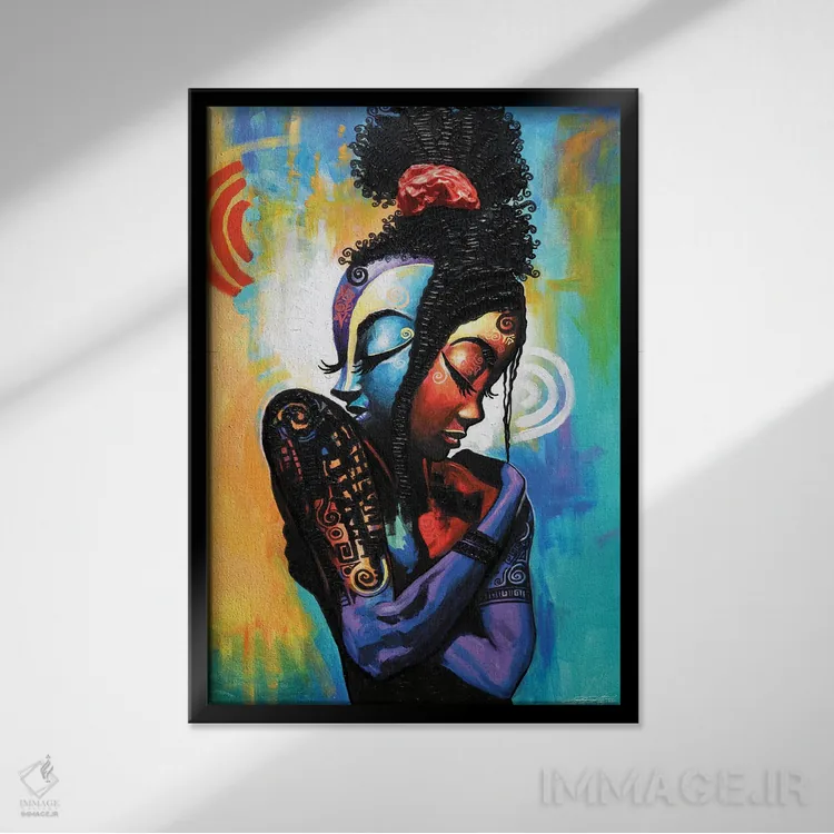 تابلو دکوراتیو یین و یانگ اثر دیان جی - نمای قابدار مشکی