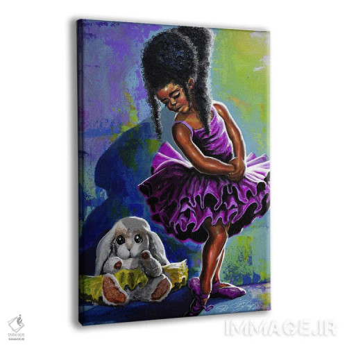 تابلو دکوراتیو رقصنده باله در حال تمرین اثر دیان جی - نمای پرسپکتیو محصول