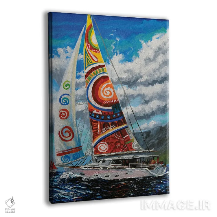 تابلو دکوراتیو بادبان ها برافراشته اثر دیان جی - نمای پرسپکتیو محصول