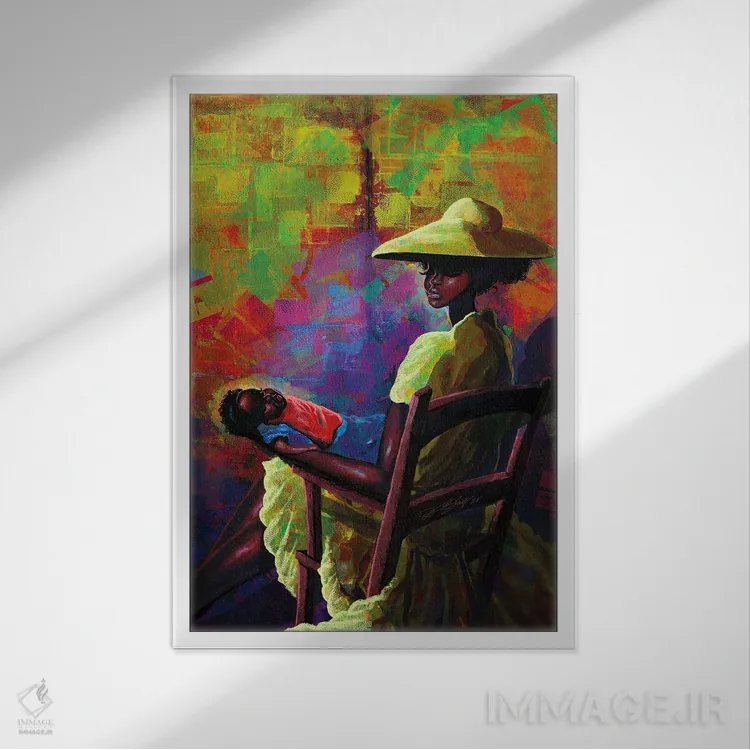 تابلو دکوراتیو عشق کودکانه اثر دیان جی - نمای قابدار سفید