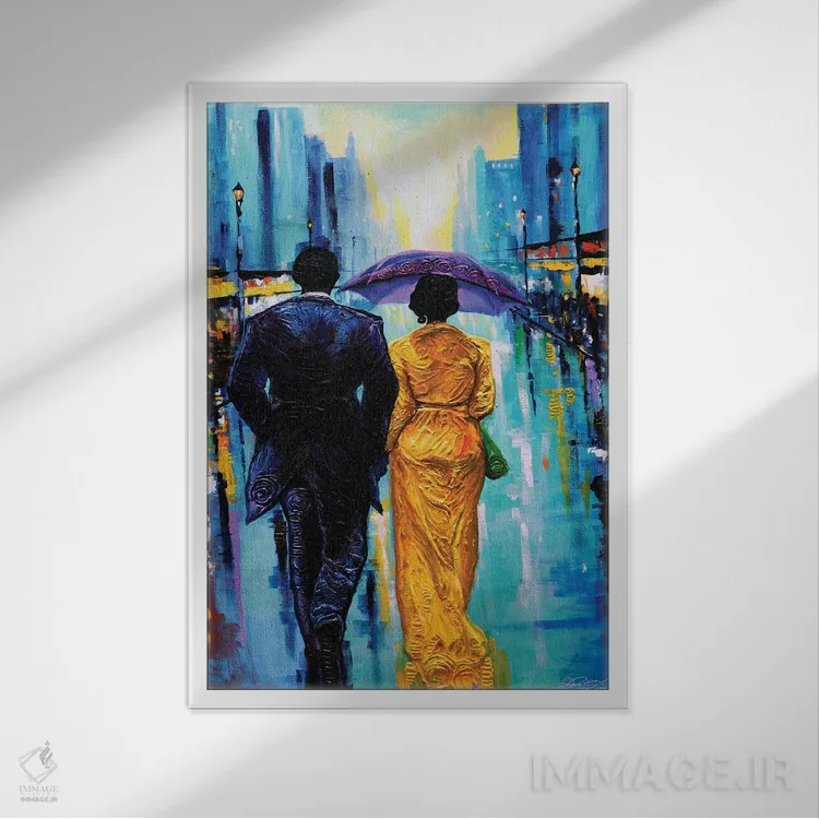 تابلو دکوراتیو پس از باران اثر دیان جی - نمای قابدار سفید