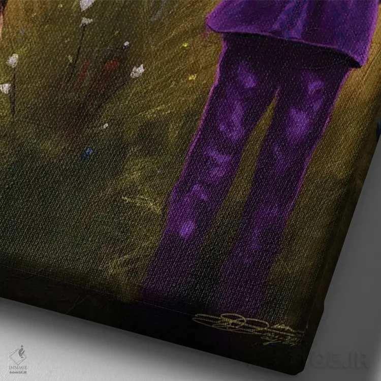 تابلو دکوراتیو نور پس از طوفان اثر دیان جی - نمای نزدیک بافت بوم