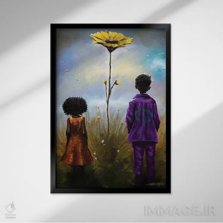 تابلو دکوراتیو نور پس از طوفان اثر دیان جی - نمای قابدار مشکی