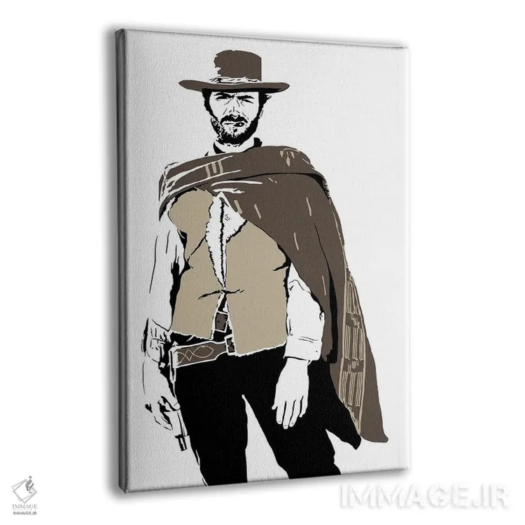 تابلو مدرن کلینت ایستوود اثر دراپ کیک آرت - نمای پرسپکتیو محصول