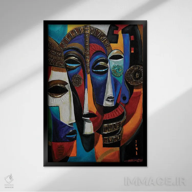 تابلو کلاسیک ماسکین اثر دیان جی - نمای قابدار مشکی