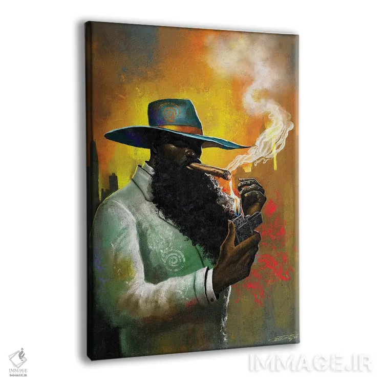 تابلو دکوراتیو شب های سیگار اثر دیان جی - نمای پرسپکتیو محصول