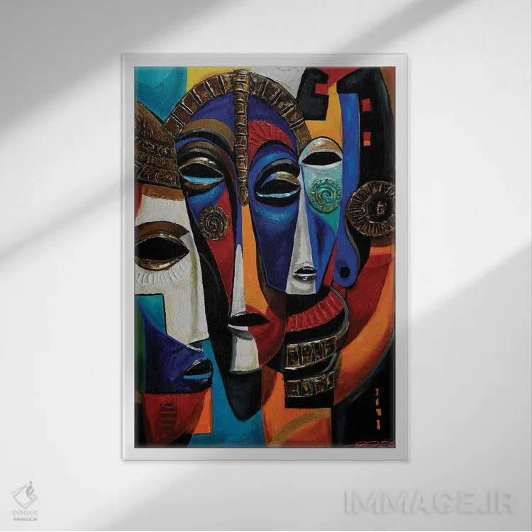 تابلو کلاسیک ماسکین اثر دیان جی - نمای قابدار سفید