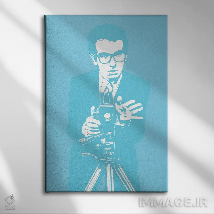 تابلو مدرن الویس کاستلو اثر دراپ کیک آرت - نمای روبهرو روی دیوار