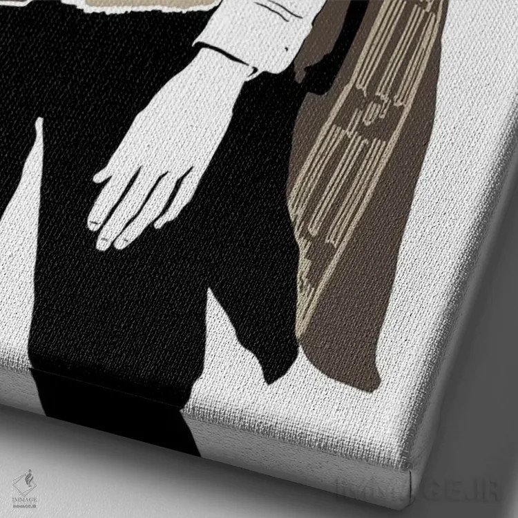 تابلو مدرن کلینت ایستوود اثر دراپ کیک آرت - نمای نزدیک بافت بوم