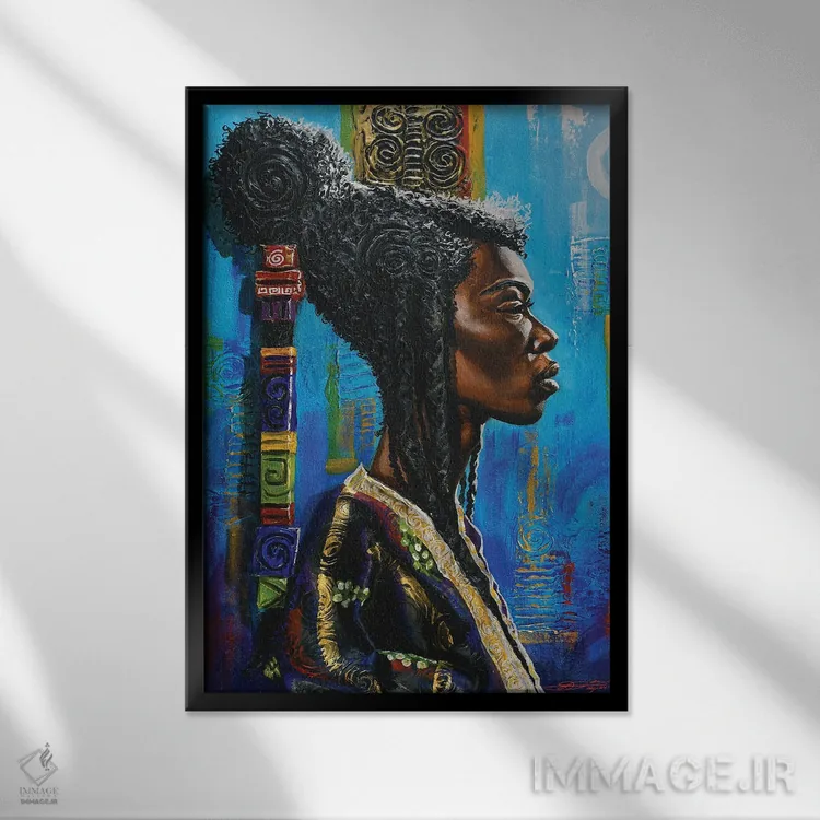 تابلو دکوراتیو زیبایی غیرمتعارف اثر دیان جی - نمای قابدار مشکی