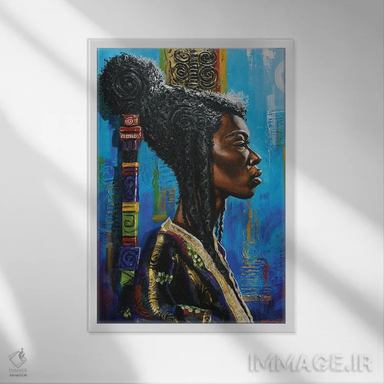 تابلو دکوراتیو زیبایی غیرمتعارف اثر دیان جی - نمای قابدار سفید