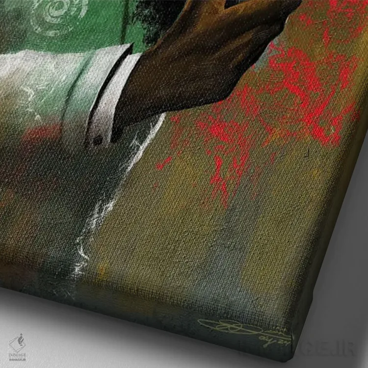 تابلو دکوراتیو شب های سیگار اثر دیان جی - نمای نزدیک بافت بوم