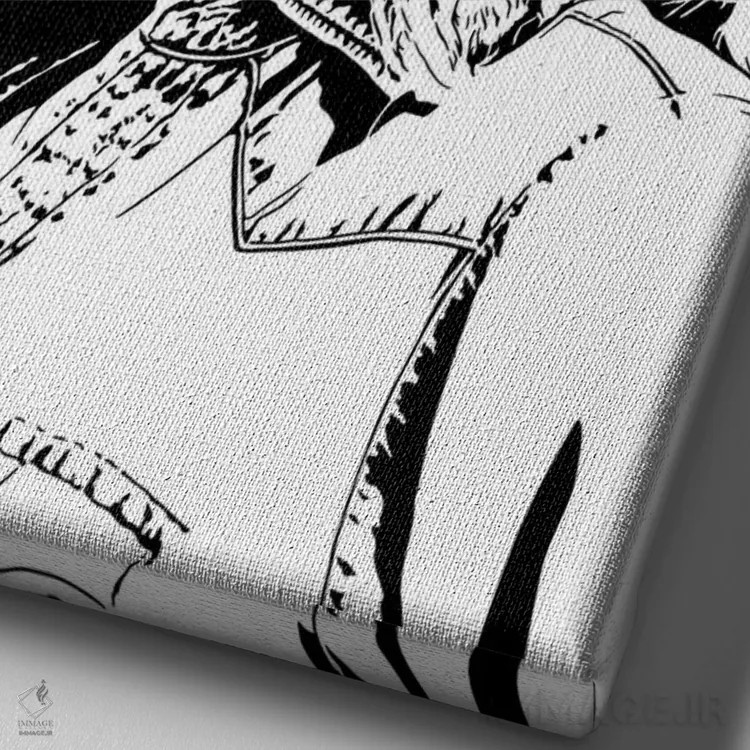 تابلو مدرن دالی پارتن اثر دراپ کیک آرت - نمای نزدیک بافت بوم