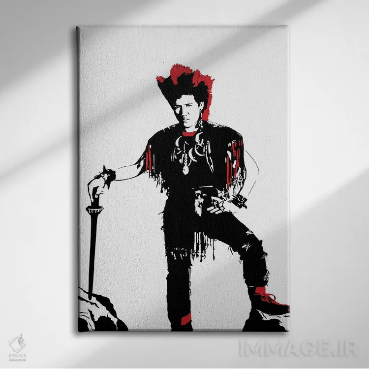 تابلو مدرن روفیو اثر دراپ کیک آرت - نمای روبهرو روی دیوار