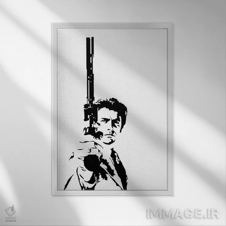 تابلو مدرن هری کثیف اثر دراپ کیک آرت - نمای قابدار سفید