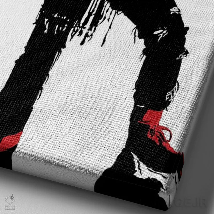 تابلو مدرن روفیو اثر دراپ کیک آرت - نمای نزدیک بافت بوم