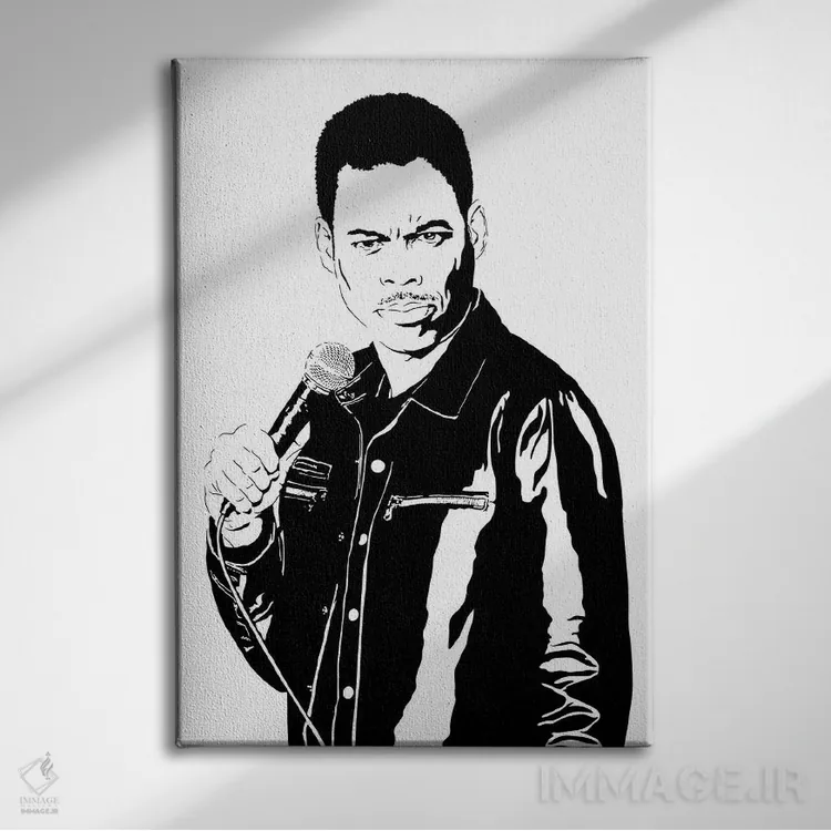 تابلو مدرن کریس راک اثر دراپ کیک آرت - نمای روبهرو روی دیوار