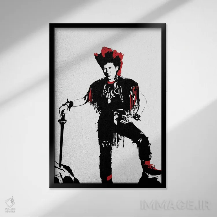 تابلو مدرن روفیو اثر دراپ کیک آرت - نمای قابدار مشکی