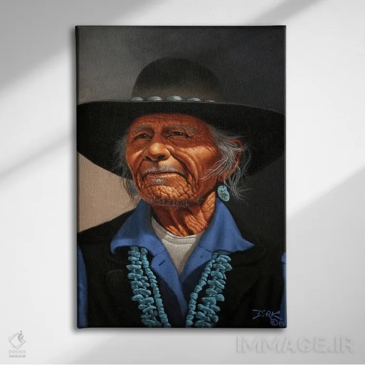 تابلو دکوراتیو چشمان خرد اثر درک هانسن - نمای روبهرو روی دیوار