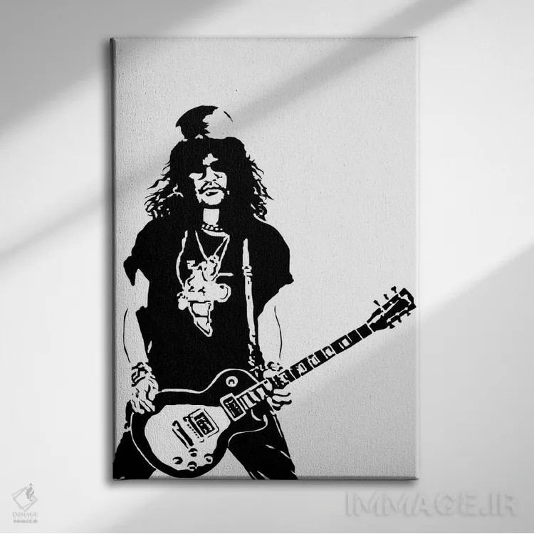 تابلو مدرن اسلش اثر دراپ کیک آرت - نمای روبهرو روی دیوار