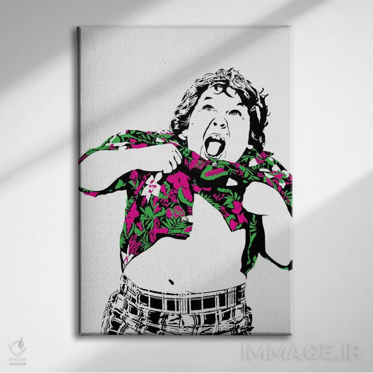 تابلو مدرن چانک اثر دراپ کیک آرت - نمای روبهرو روی دیوار