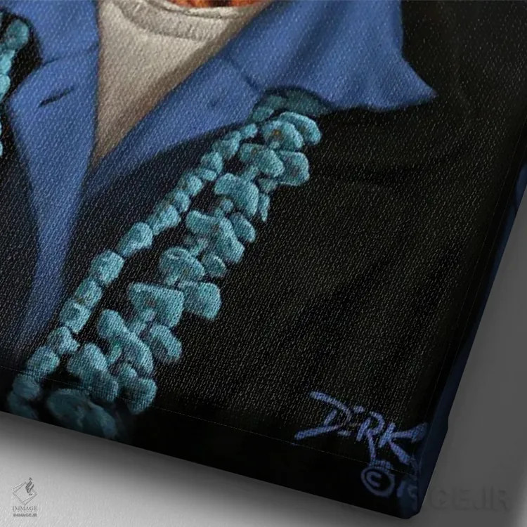 تابلو دکوراتیو چشمان خرد اثر درک هانسن - نمای نزدیک بافت بوم