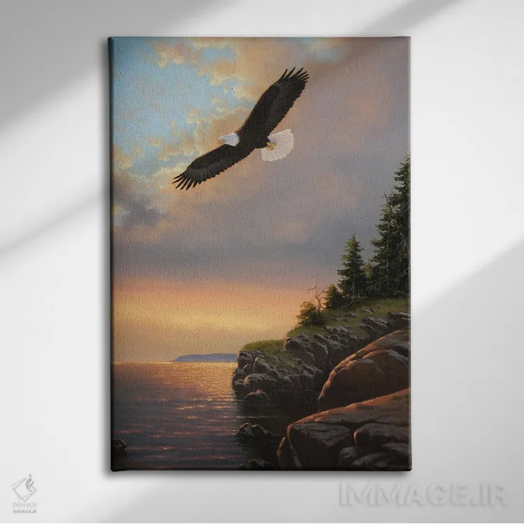 تابلو دکوراتیو پرواز شامگاهی اثر درک هانسن - نمای روبهرو روی دیوار