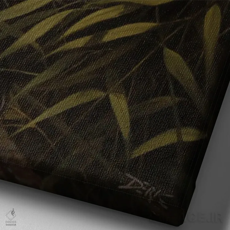 تابلو دکوراتیو قایم باشک اثر درک هانسن - نمای نزدیک بافت بوم