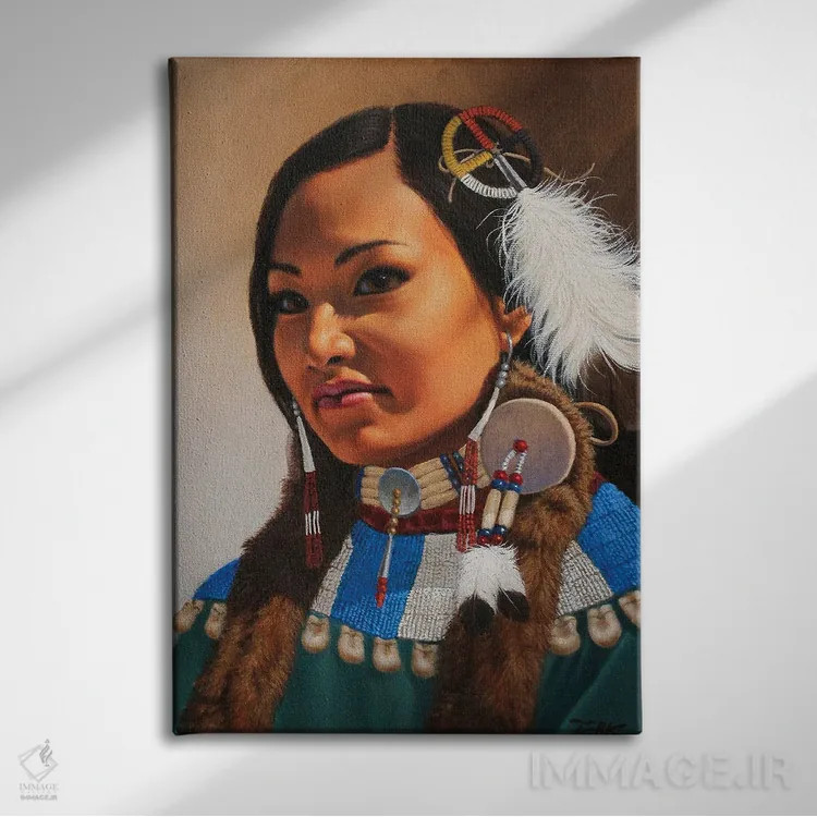 تابلو دکوراتیو غرور بومی اثر درک هانسن - نمای روبهرو روی دیوار