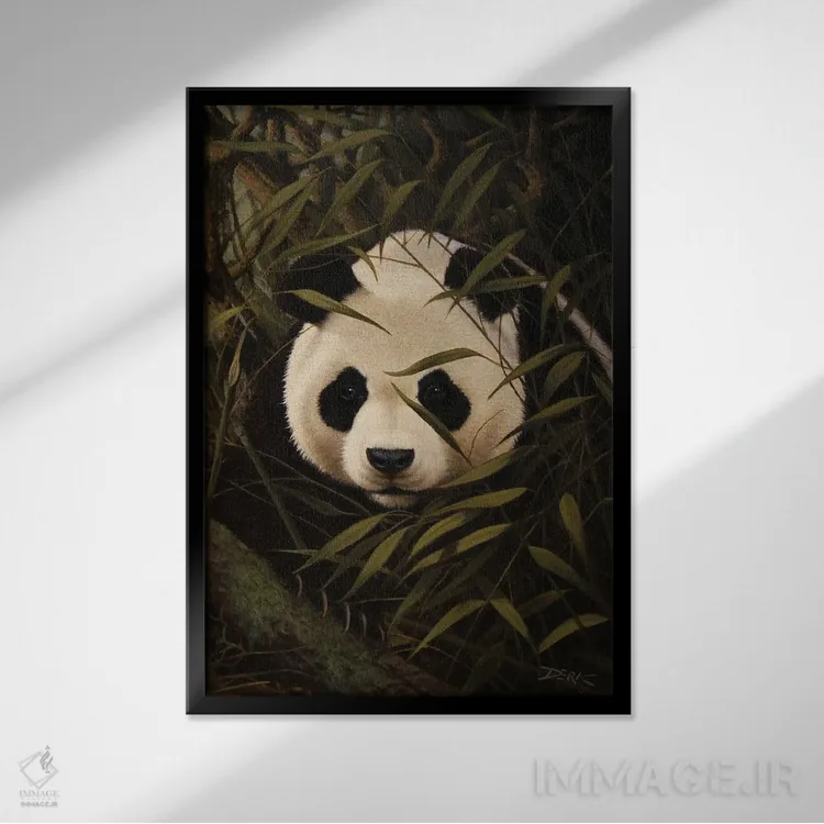 تابلو دکوراتیو قایم باشک اثر درک هانسن - نمای قابدار مشکی