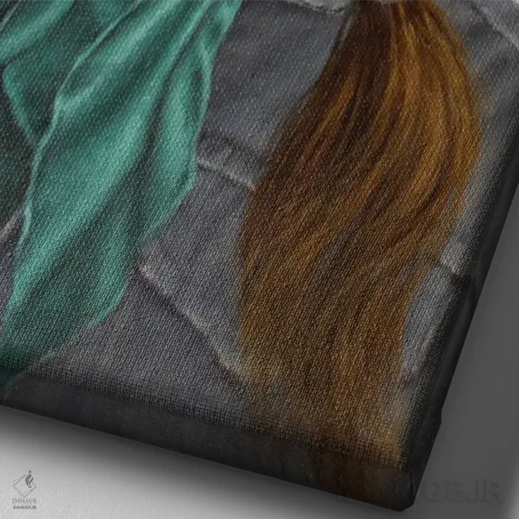 تابلو دکوراتیو مریم مقدس مرغزار اثر درک هانسن - نمای نزدیک بافت بوم