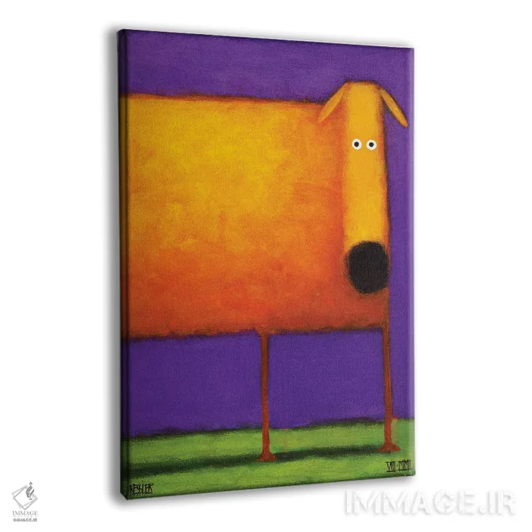 تابلو دکوراتیو سگ نارنجی یک اثر دنیل پاتریک کس لر - نمای پرسپکتیو محصول