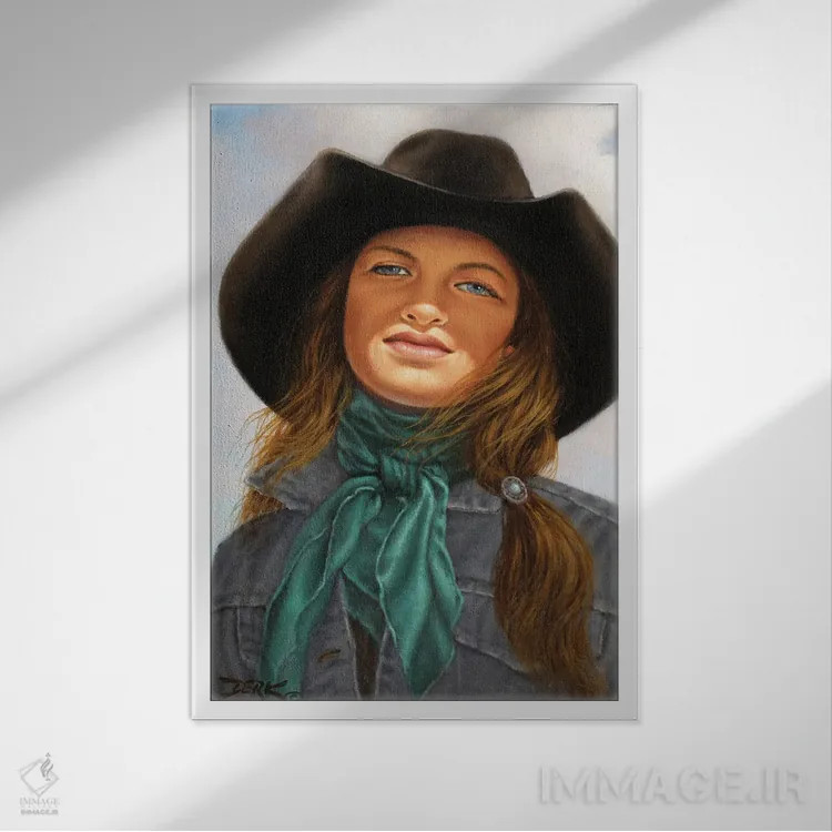 تابلو دکوراتیو مریم مقدس مرغزار اثر درک هانسن - نمای قابدار سفید