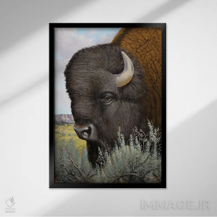 تابلو دکوراتیو سلطان دشت ها اثر درک هانسن - نمای قابدار مشکی