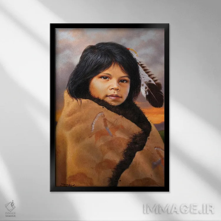 تابلو دکوراتیو ردای پدرش اثر درک هانسن - نمای قابدار مشکی